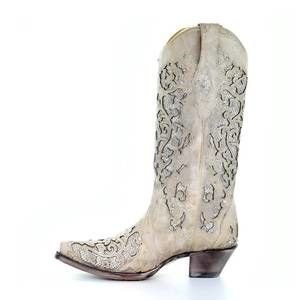 NEW CORRAL today is the day calf boots in white